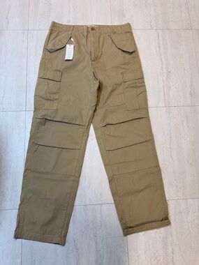 Lacoste Men's Khaki Cargo Pants with Multiple Pockets